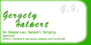 gergely halpert business card
